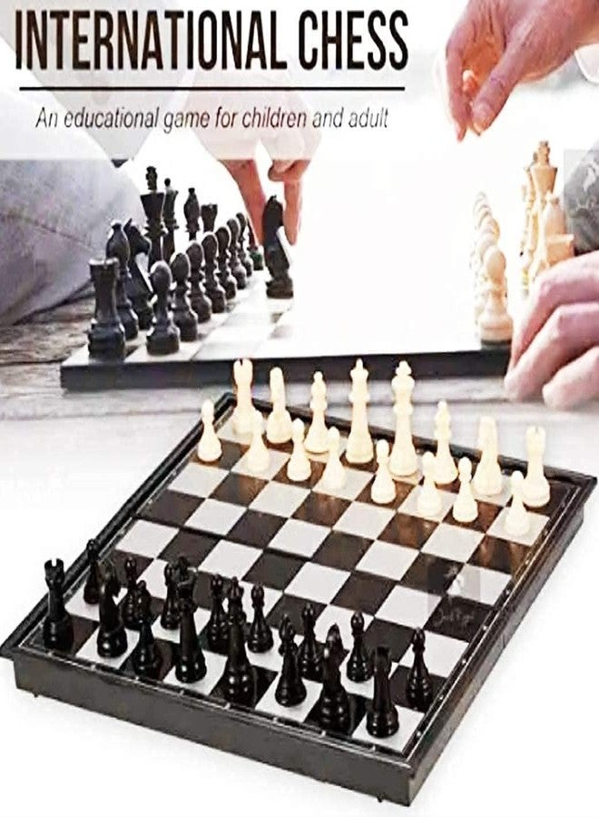 KERFORA Magnetic Chess Board Games, Small Portable Folding Chess Travel Set Classic Backgammon Sets and Checkers, Mini Party Travel Family Game - Image 5